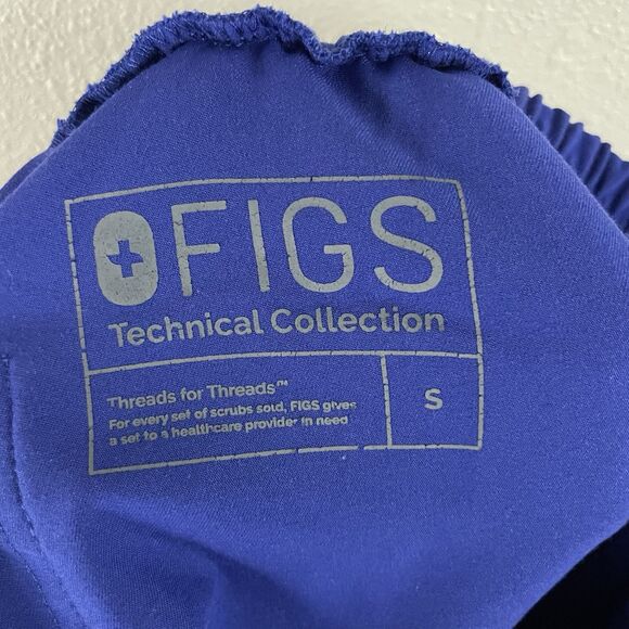 Figs Womens S Lot Of 2 Yola Skinny Scrub Drawstring Pant Navy & Blue Yoga Waist - Picture 7 of 7